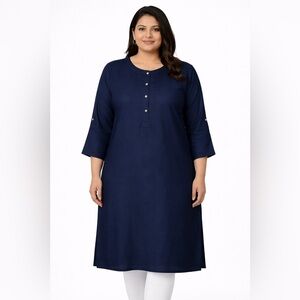 Navy blue Tunic Top | Minimal Indo-Western | Casual wear
